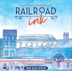 CoolMiniOrNotInc. Board Games Railroad Ink: Deep Blue Edition