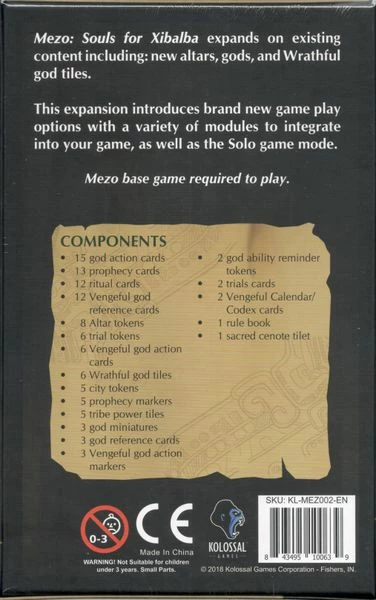Kolossal Mezo: Souls For Xibalba Board Games 4 Kolossal Mezo: Souls For Xibalba Board Games